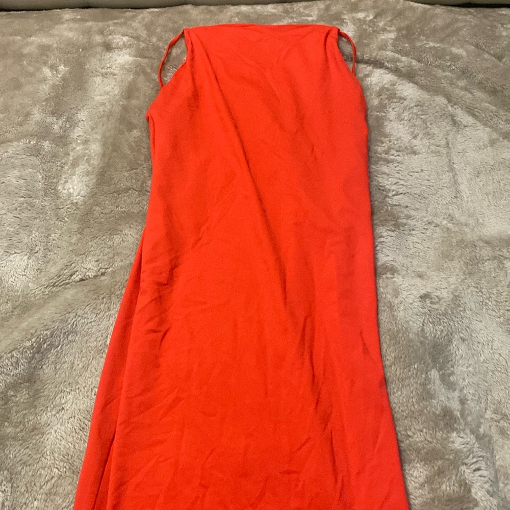 Zara Long Orange Dress